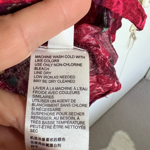 Free People ‘I Found You’ Top Size X-Small, Floral, Pouf Sleeve Button Down - Picture 8 of 9